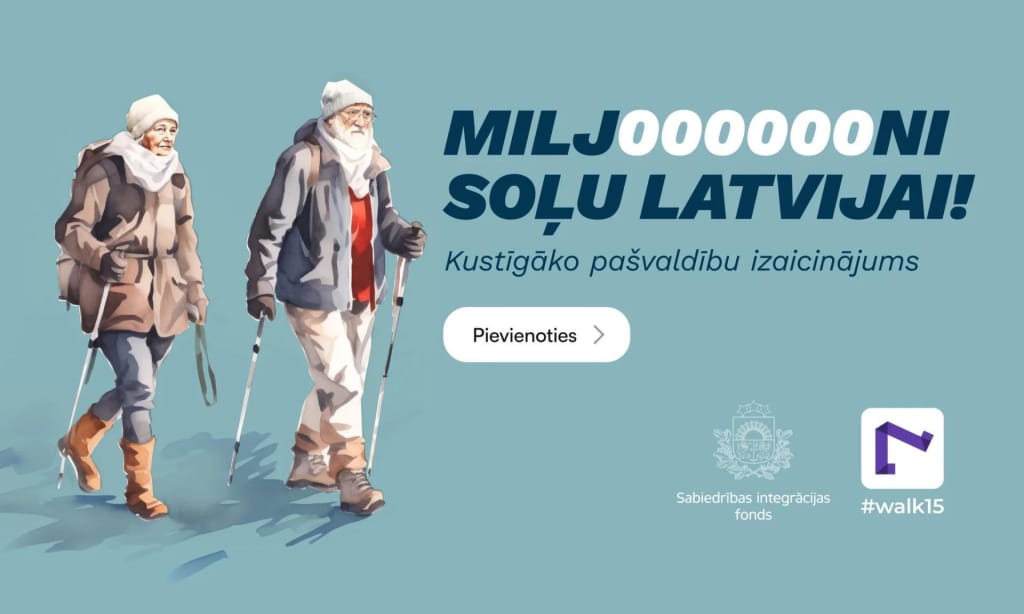 Soļu izaicinājumā noskaidros kustīgāko Latvijas pašvaldību