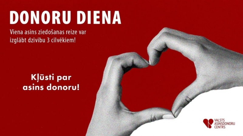 Dari labu, ziedo asinis! Donoru diena Talsos 2. jūlijā